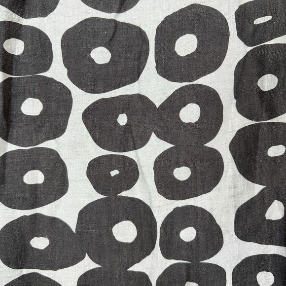 Christopher Calvin Linen Top Small Beige Gray Geometric Shirt Lagenlook Modern - Picture 2 of 12